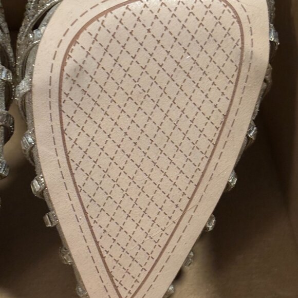 Jessica Simpson JS-Paveri2 Champagne Rhinestone Heels Size 8M NWT Unworn - Picture 11 of 15